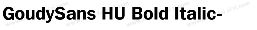 GoudySans HU Bold Italic字体转换
